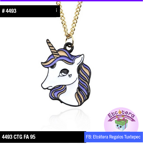 4493 COLLAR UNICORNIO MORADO
