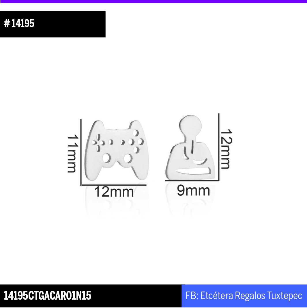 14195 Aretes videojuegos