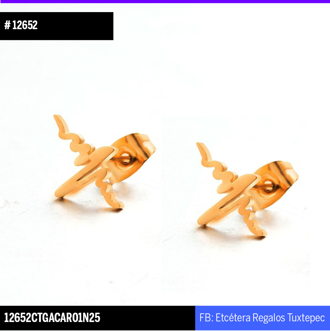 12652 ARETES CARDIO DORADO