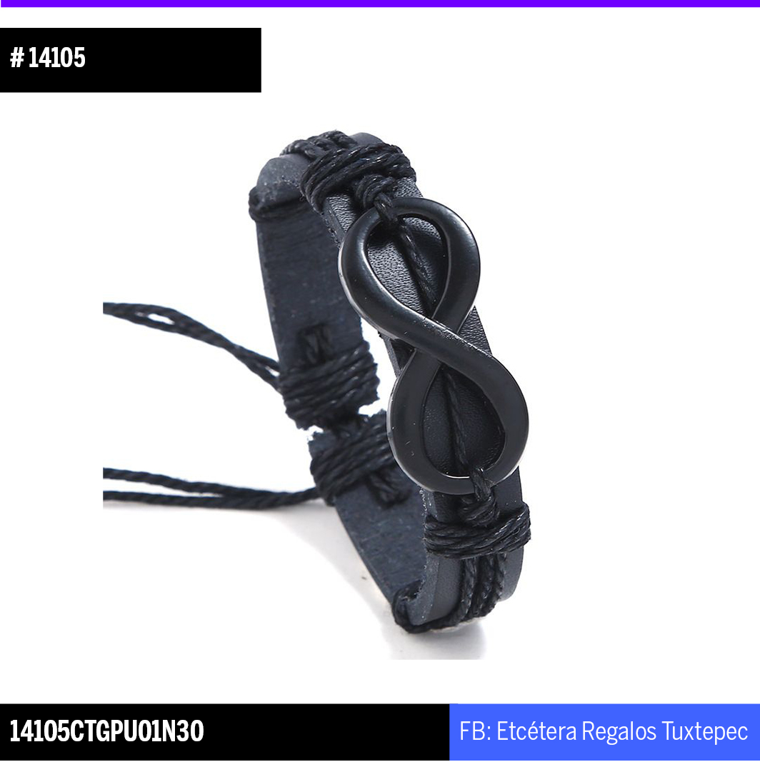14105 pulsera infinito negro