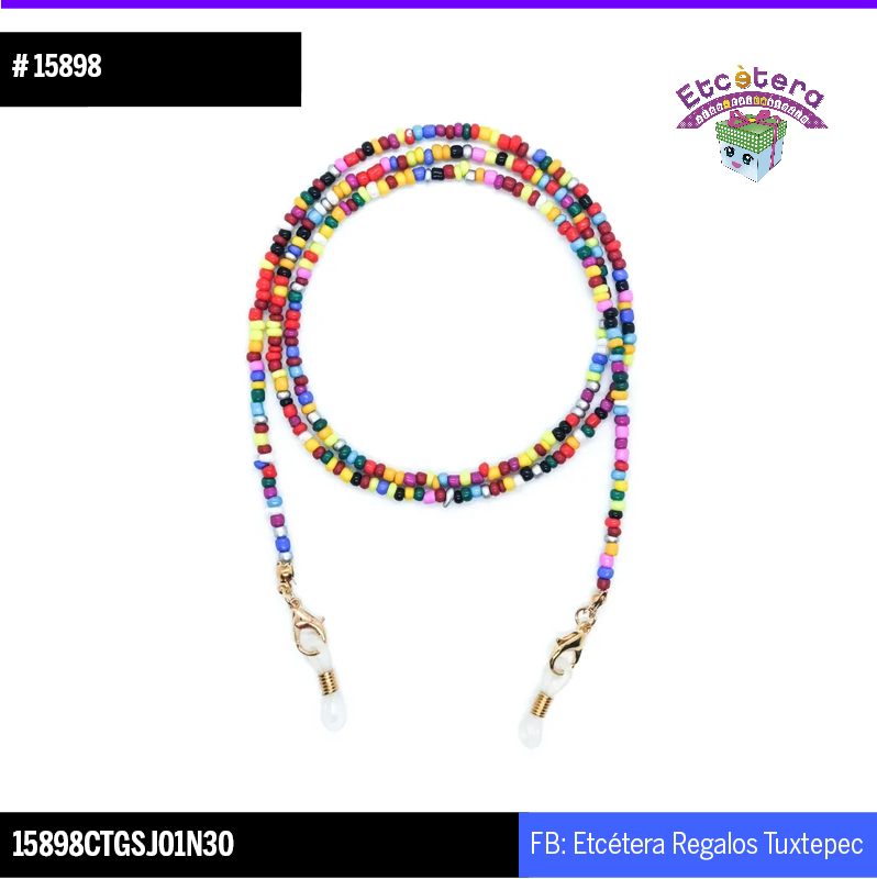 15898 SUJETADOR COLORES PARA CUBREBOCAS O LENTES