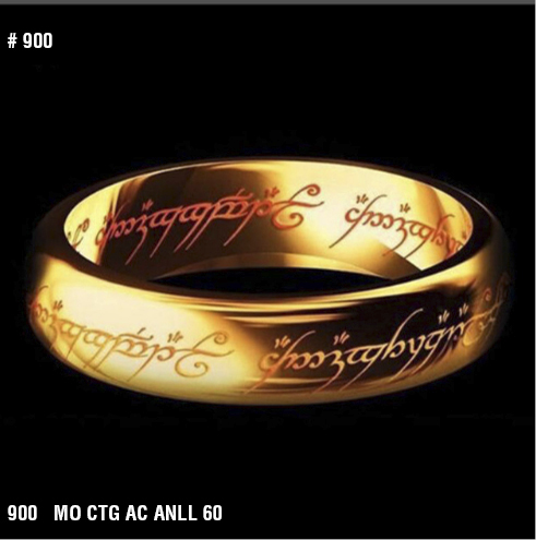 900 ANILLO SEÑOR DE LOS ANILLOS
