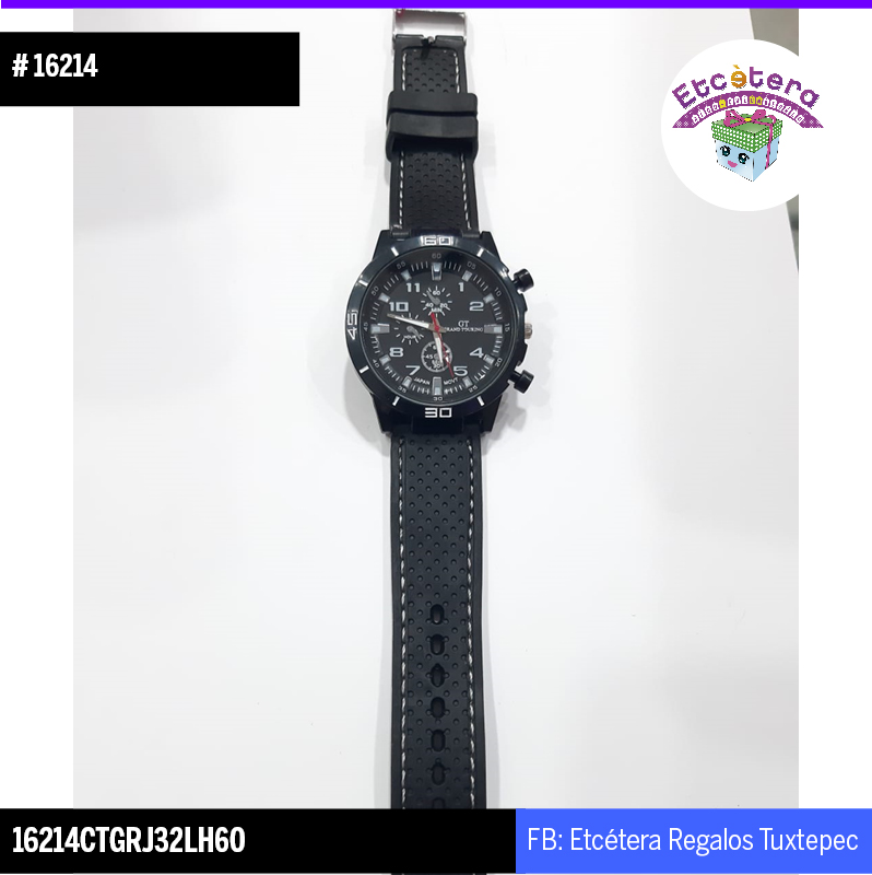 16214 RELOJ GT NUMEROS BLANCO