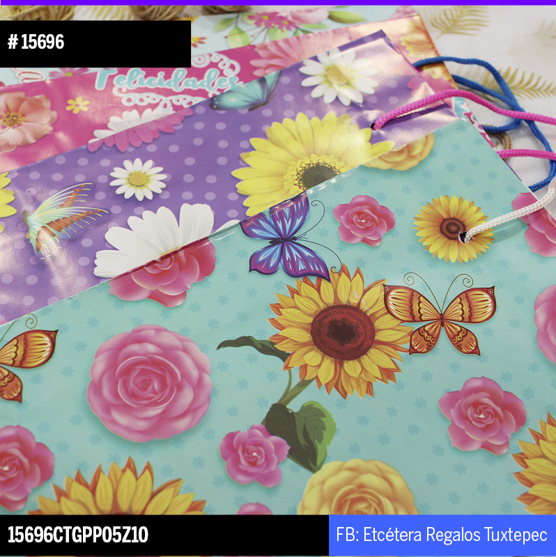 15696 BOLSA DE REGALOS FLORES