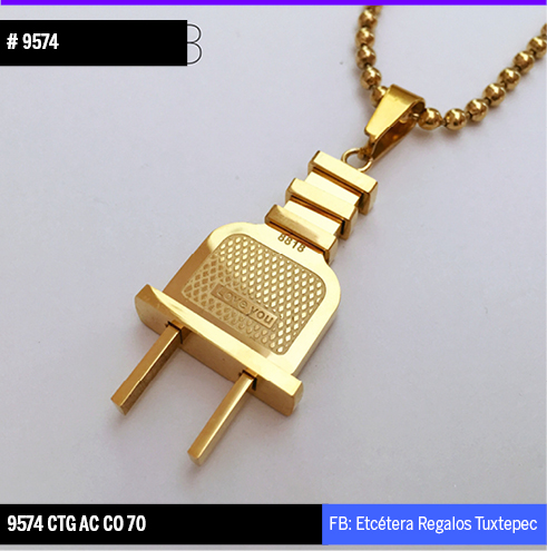 9574 Collar conector dorado hip hip