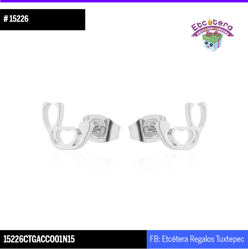 15226 aretes esteto plateado