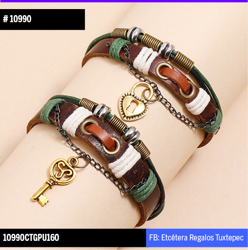 10990 LLAVE CORAZóN CUERO