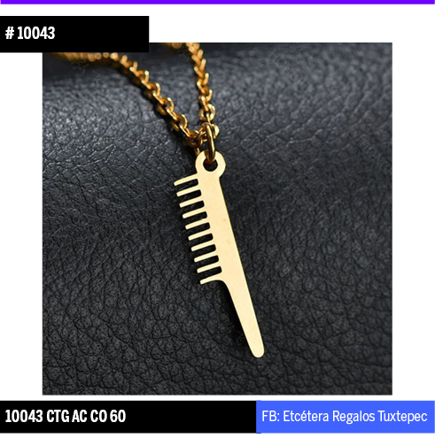 10043 Collar peine dorado