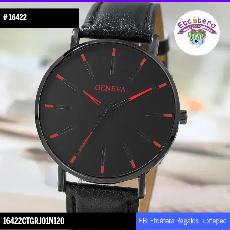 16422 RELOJ GENEVA ROJO PLANO