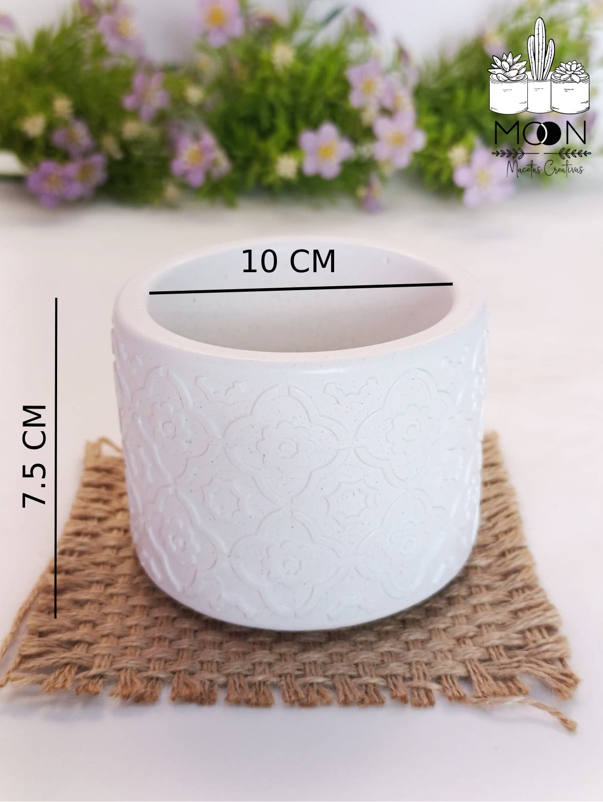 17043 MACETA REDONDA FLORES