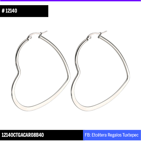 12140 ARRACADA CORAZON 6 CM