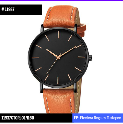 11937 RELOJ SIMPLE SIN N?MEROS CAF?