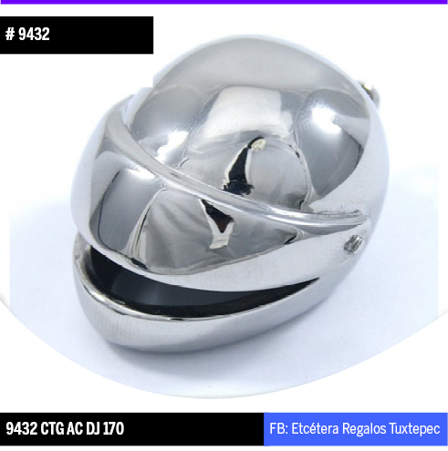 9432 Collar plateado casco deportivo