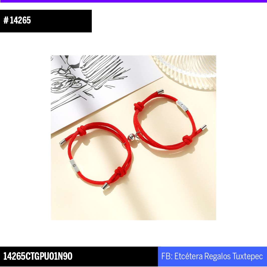 14265 Pulsera imantada sol luna roja