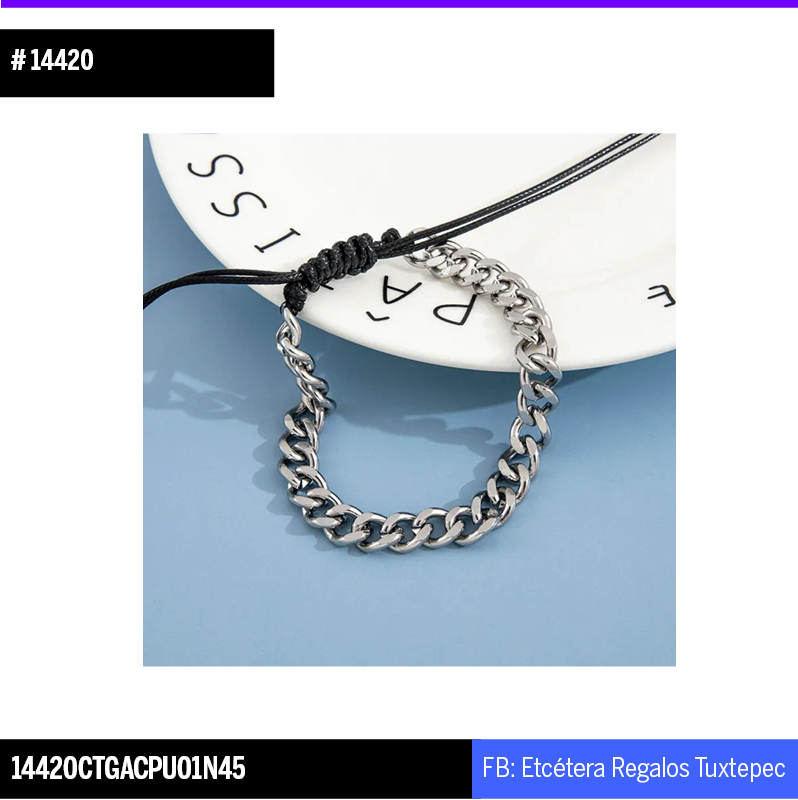 14420 Pulsera acero ajustable