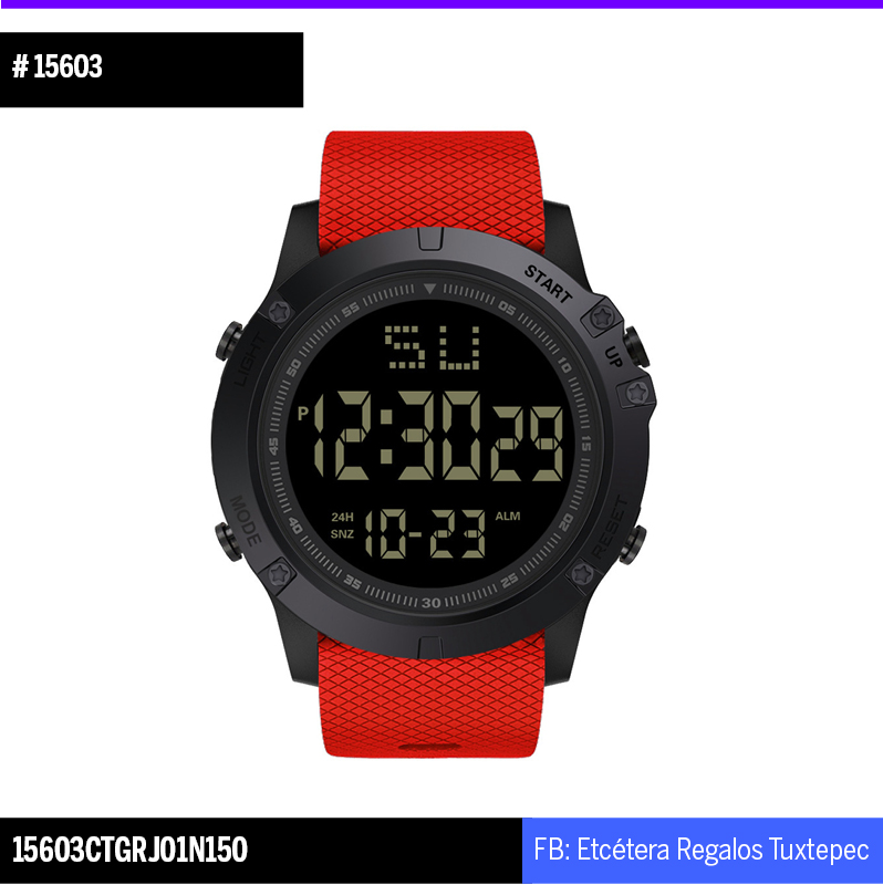 15603 RELOJ DIGITAL ROJO