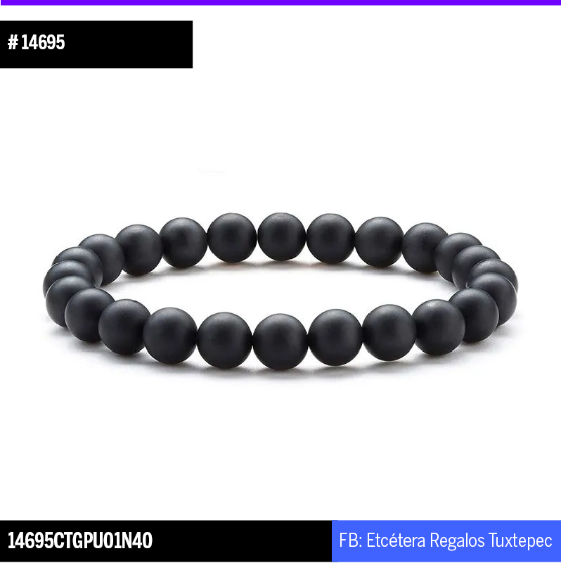 14695 Pulsera piedras negras