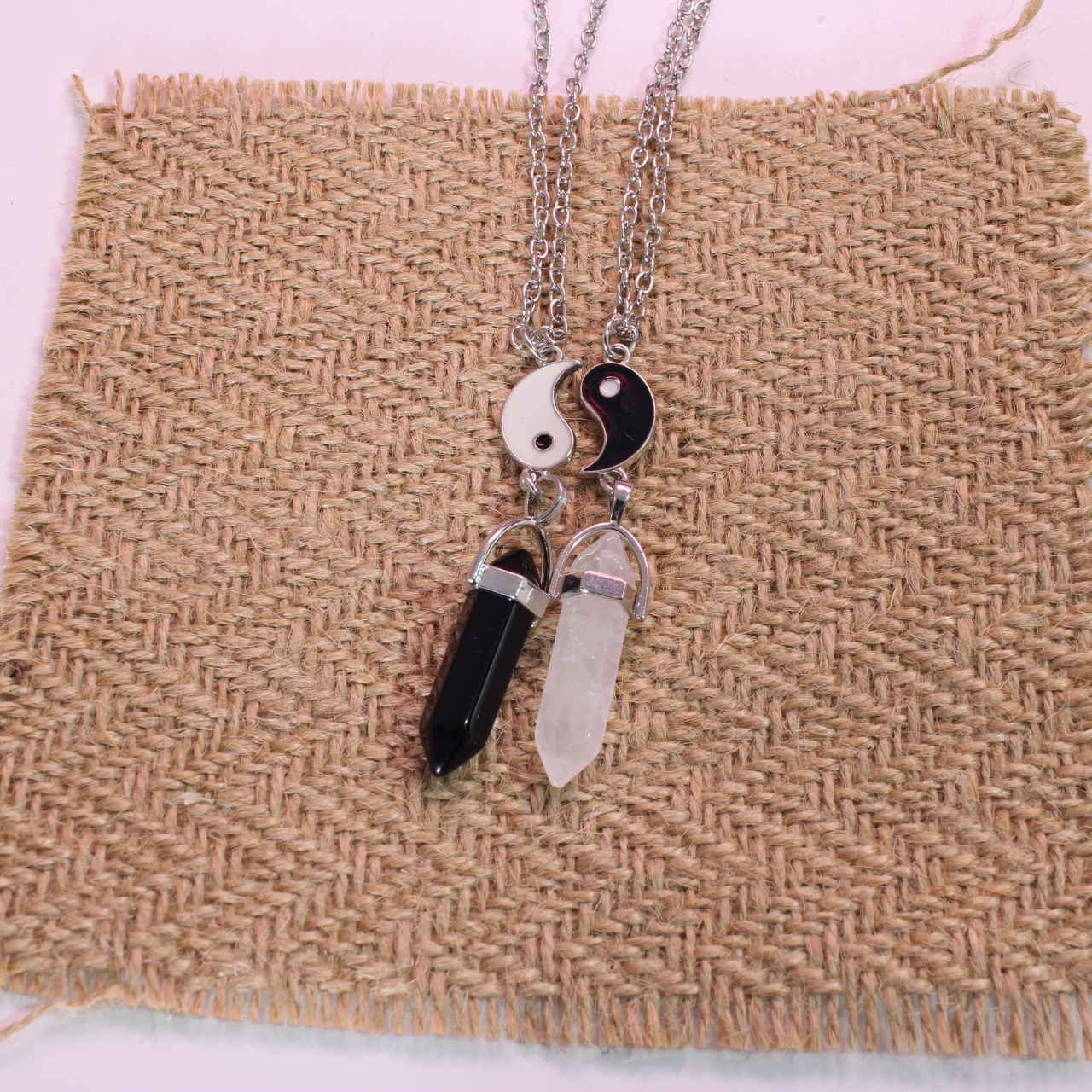 15911 COLLAR PAREJA CUARZO YIN YAN