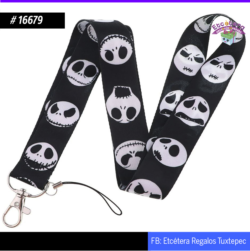 16679 Tira porta gafete jack skellington