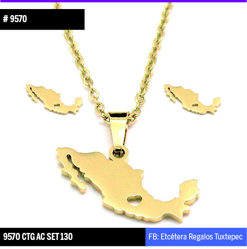 9570 Set Dorado Corazon Mexico