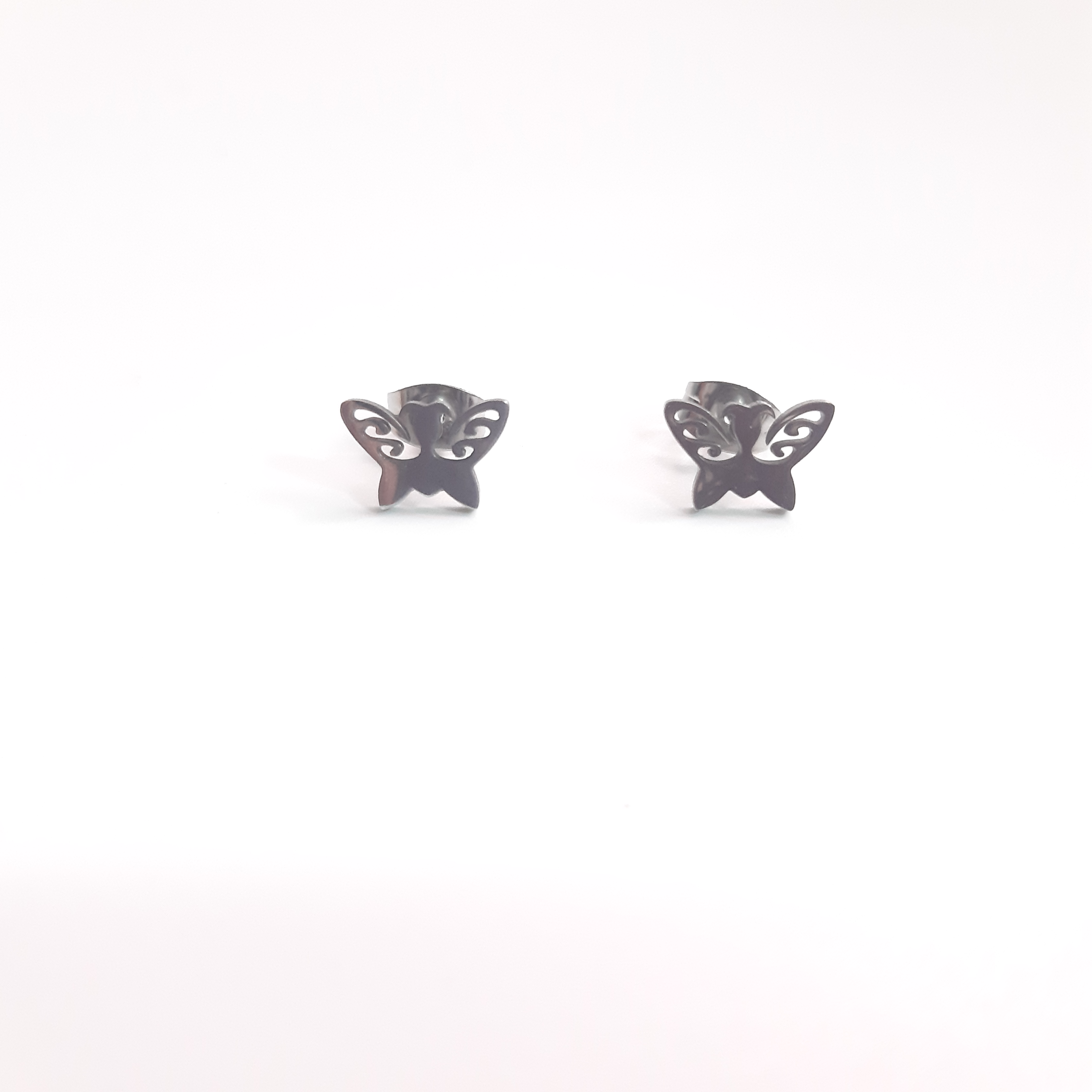 10062 Aretes mariposa plateado