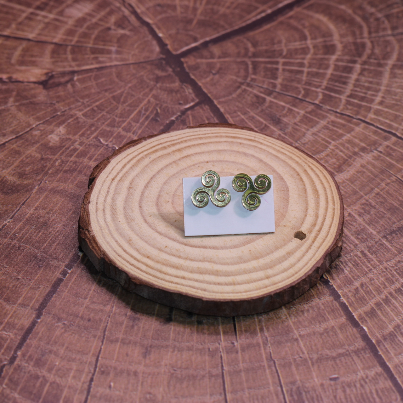 16278 aretes espiral dorado