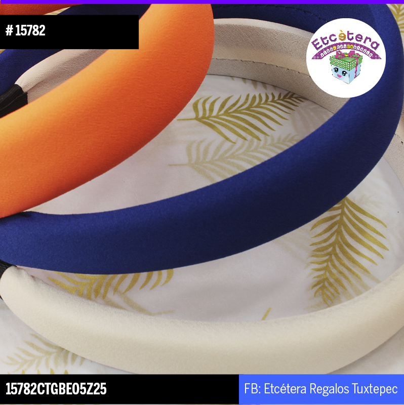 15782 DIADEMA LISAS COLORES