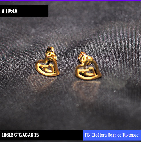 10616 ARETES DOBLE CORAZON