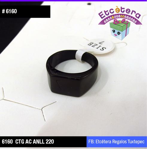 6160 ANILLO NEGRO DELGADO
