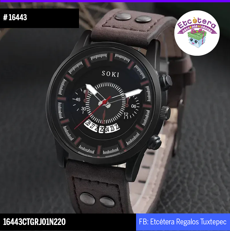 16443 RELOJ SOKI CAFÉ CIRCULO ADENTRO