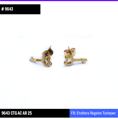 9643 ARETES LLAVE KITTY