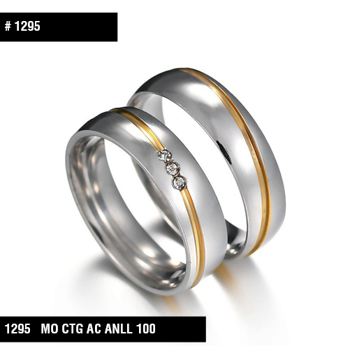 1295Anillo linea plateado hombre