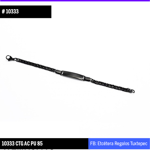 10333 Esclava negra 14 cm