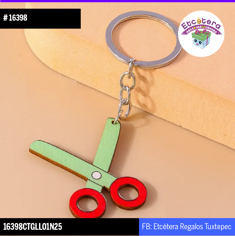 16398 LLAVERO TIJERA MADERA
