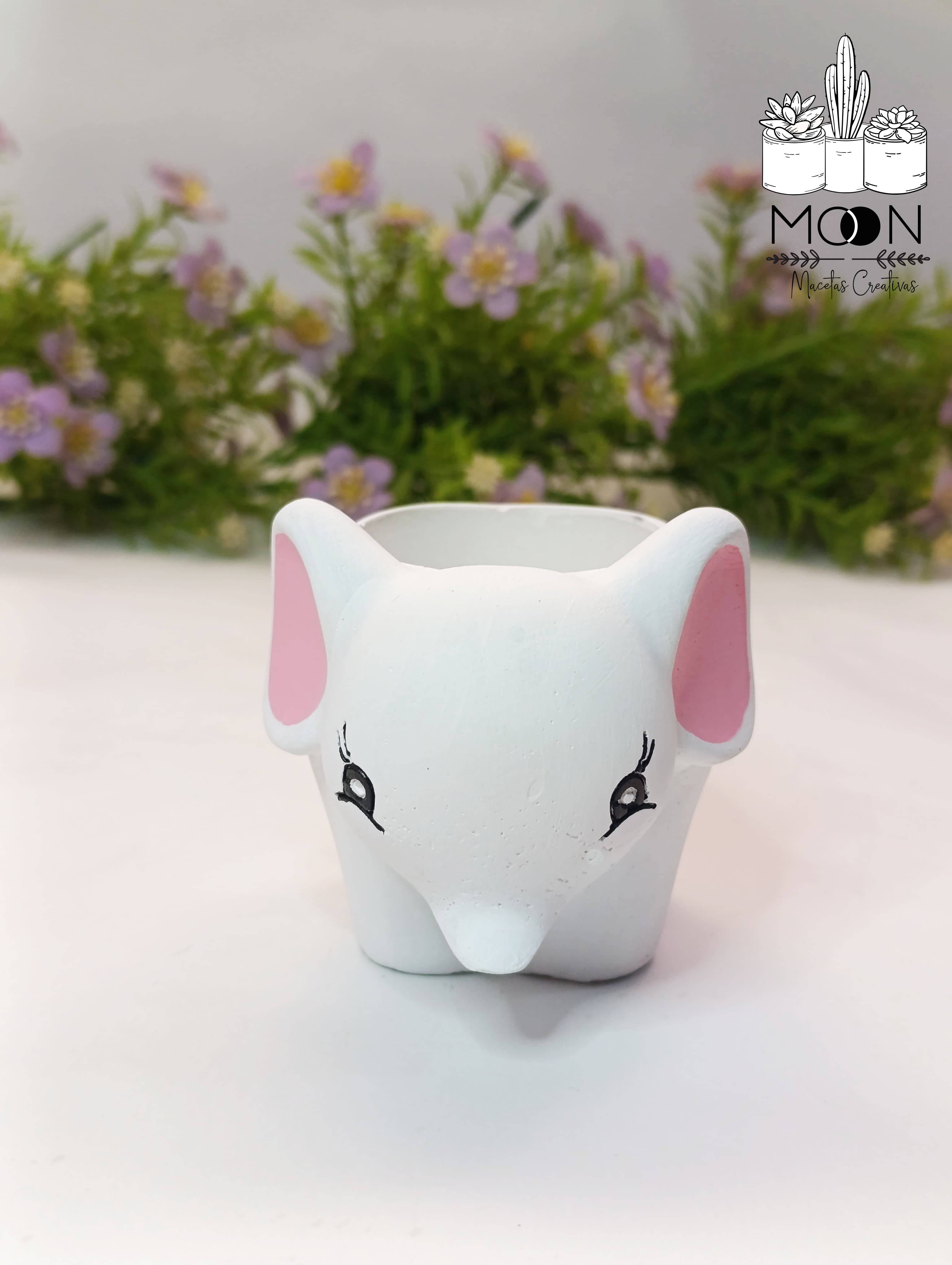 17049 MACETA ELEFANTITO PINTADA