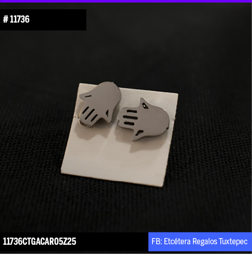 11736 ARETES DAMA MANOS