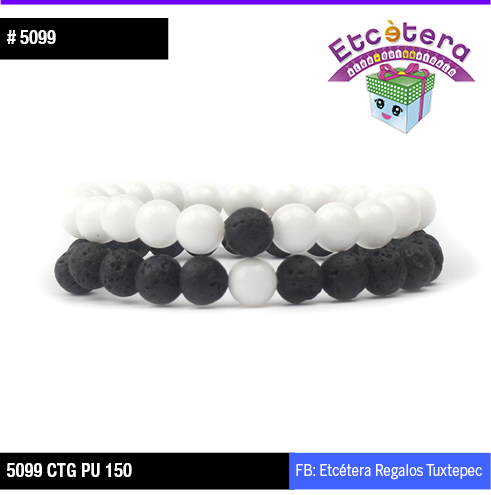 5099 pareja piedra blanconegro