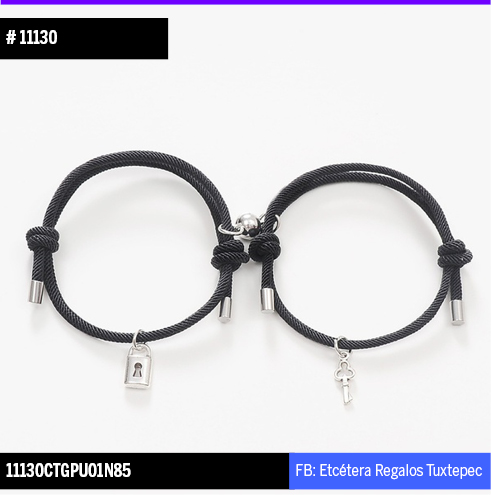 11130 PULSERA MAGNETICA LLAVE CANDADO