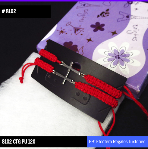 8102 CRUZ PAR negra roja