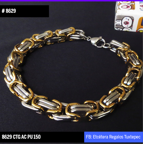 8629 PULSERA CABALLERO BI COLOR